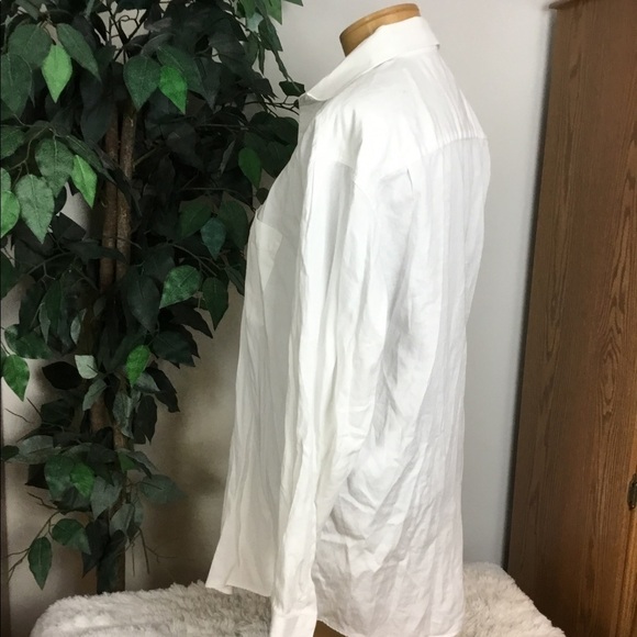 Perry Ellis Portfolio Large (16) 32/33 white button down long sleeve shi… - Picture 7 of 11
